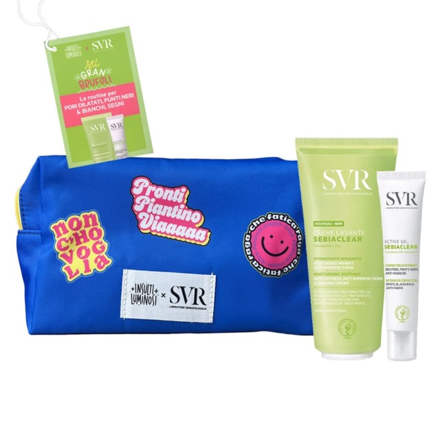 SEBIACLEAR SET ACTIVE GEL 40 ML + GEL MOUSSANT 200 ML + POCHETTE INSULTI LUMINOSI