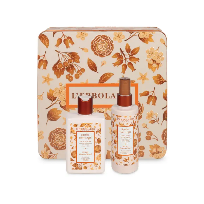 L'ERBOLARIO SEGRETI DI BELLEZZA DUO BACCHE FIORI LEGNI BAGNOSCHIUMA 250ML + CREMA FLUIDA 200ML