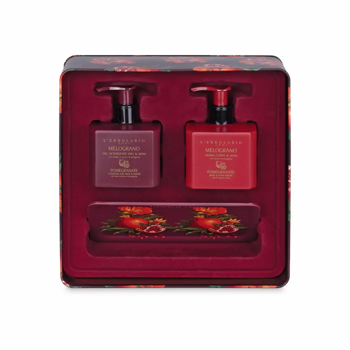 L'ERBOLARIO COFANETTO MELOGRANO GEL DETERGENTE VISO/ MANI 250ML + CREMA CORPO 250ML