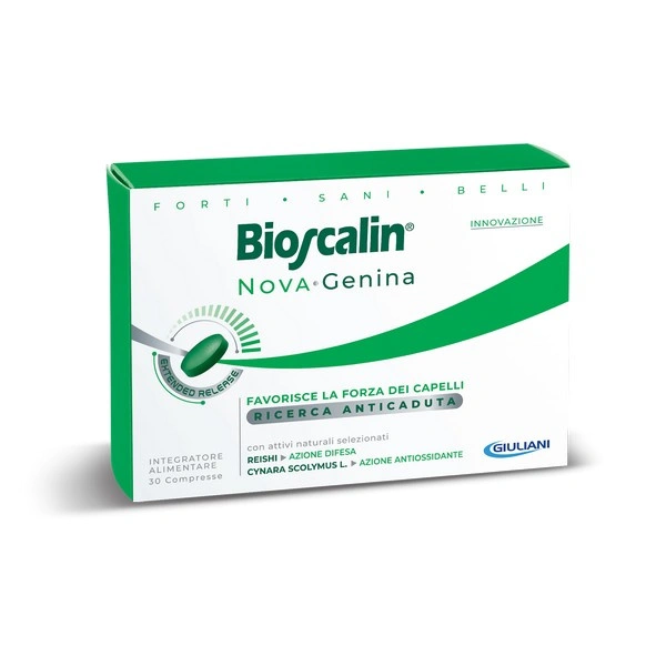 BIOSCALIN NOVA GENINA INTEGRATORE PER CAPELLI 30 COMPRESSE FORZA E ANTICADUTA