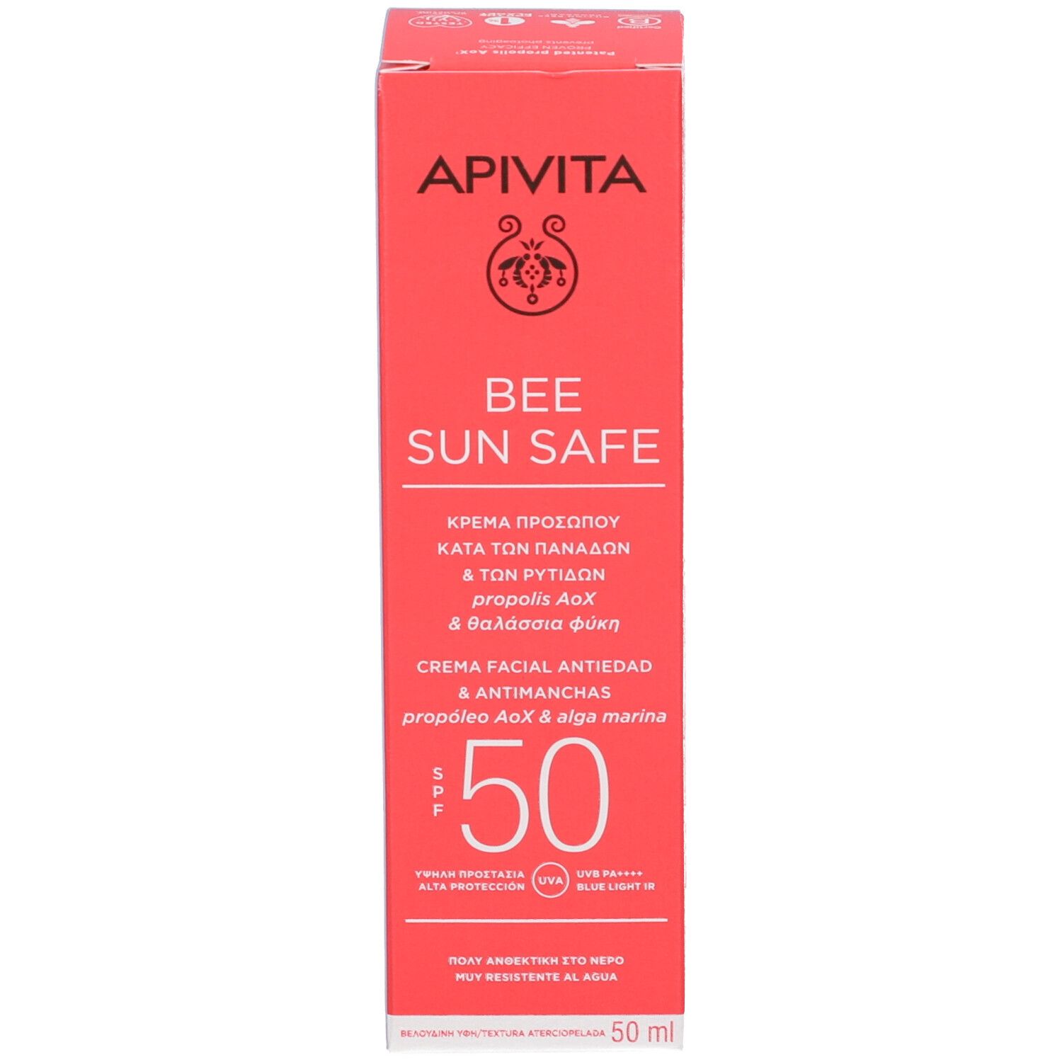 APIVITA BEE SUN SAFE CREMA VISO SPF50 ANTI-MACCHIA&ANTI-AGE 50ML