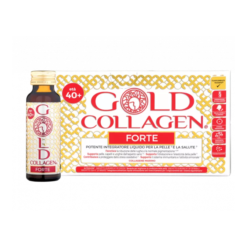 GOLD COLLAGEN FORTE INTEGRATORE ANTIETÀ 10 FLACONI