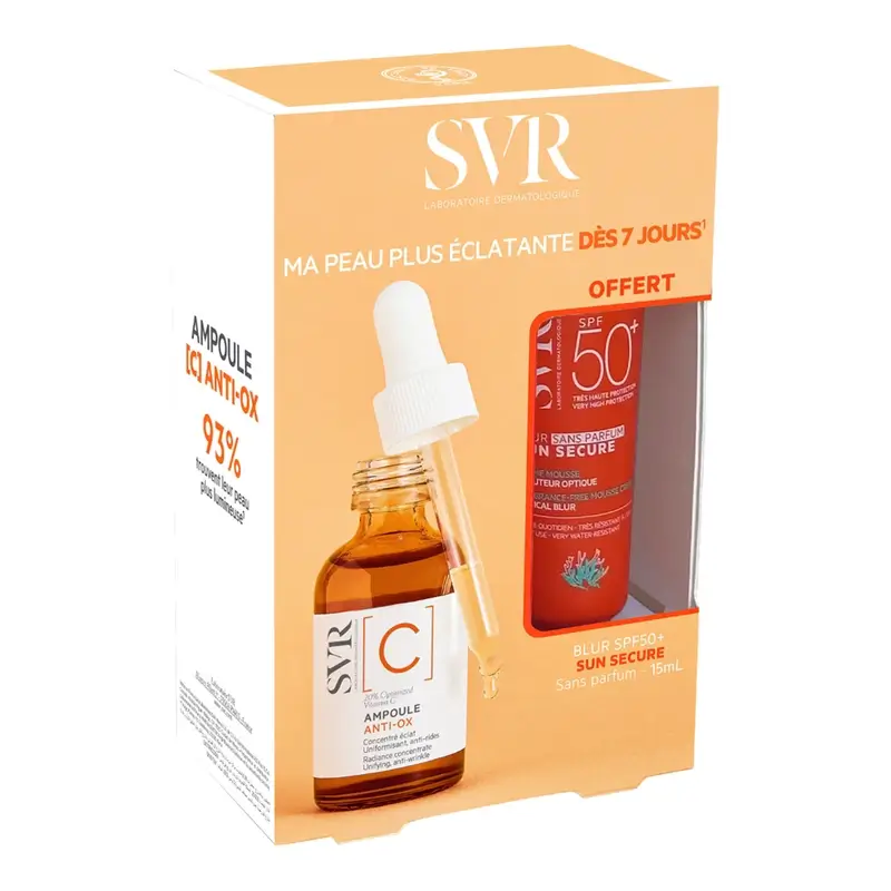 SET SVR AMPOULE C ANTIOXIDANTE 30ML + REGALO BLUR SUN SECURE SPF50+