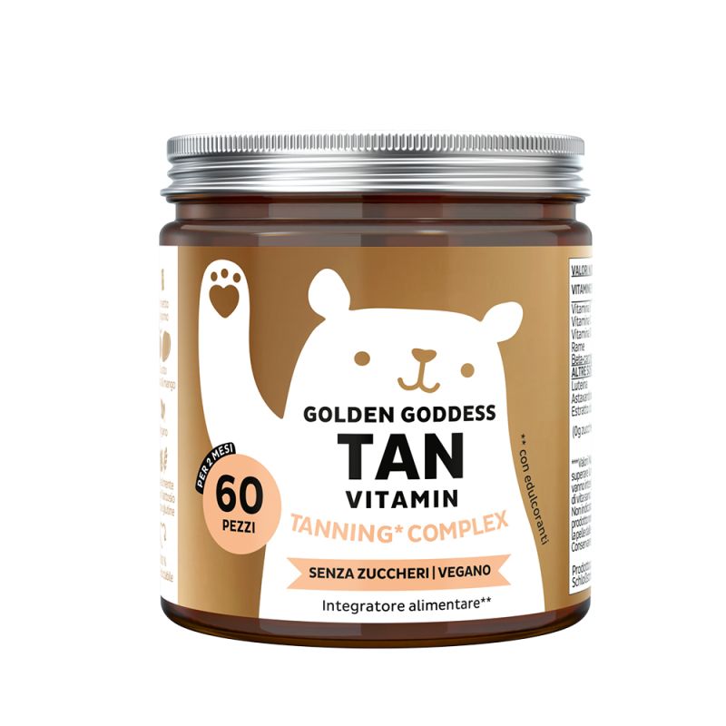 BEARS WITH BENEFITS - GOLDEN GODDESS TAN VITAMIN 60 ORSETTI - INTEGRATORE PER L'ABBRONZATURA