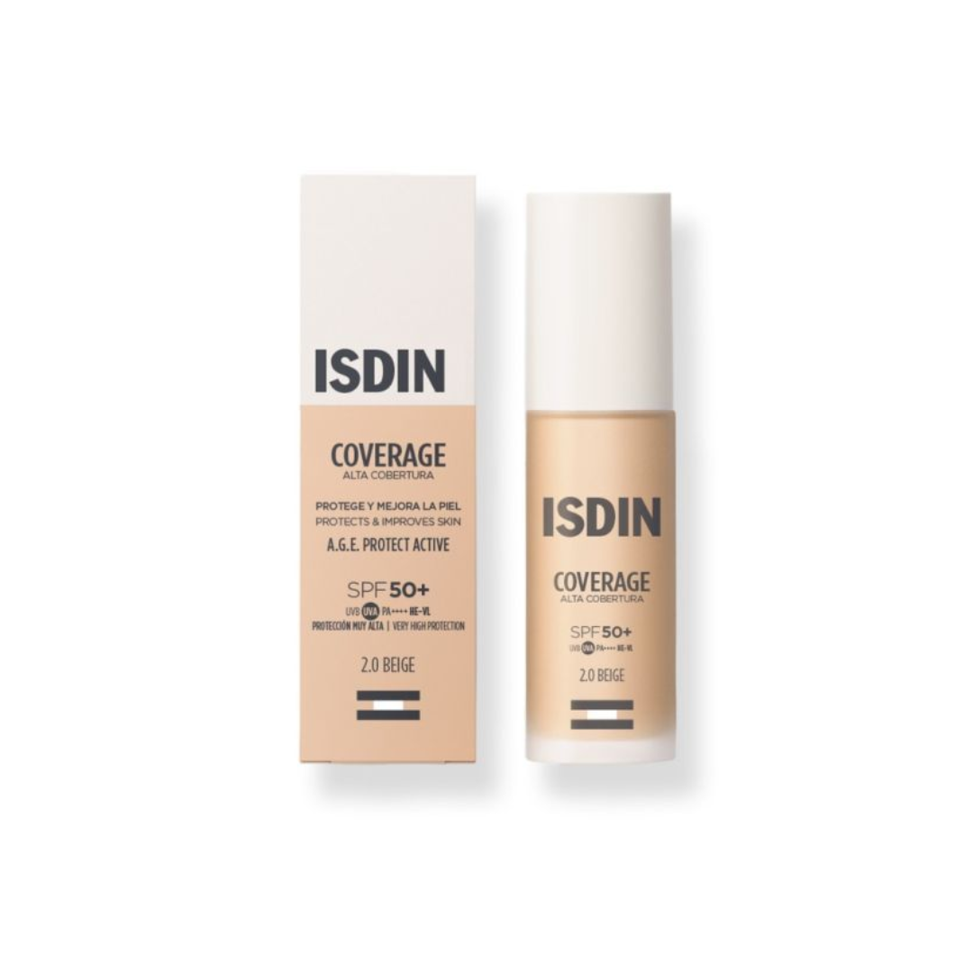 FONDOTINTA ISDIN CON PROTEZIONE MOLTO ALTA - COVERAGE 2,0 BEIGE SPF50+ 30G