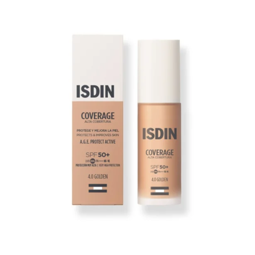 FONDOTINTA ISDIN CON PROTEZIONE MOLTO ALTA - COVERAGE 4.0 GOLDEN SPF50+ 30G