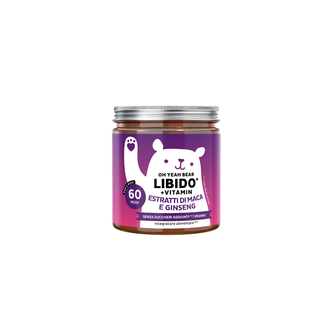 BEARS WITH BENEFITS OH YEAH BEAR LIBIDO VITAMIN - INTEGRATORE PER LA LIBIDO 60 CARAMELLE